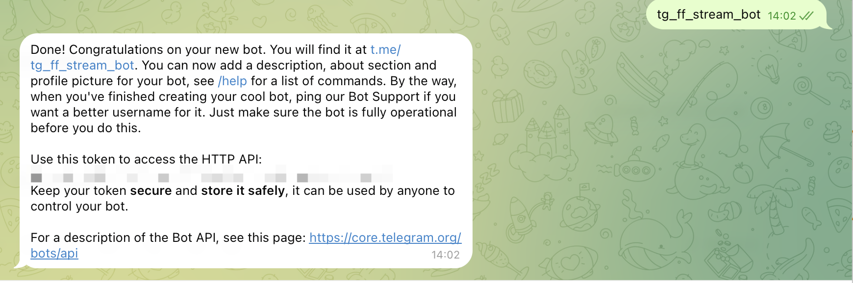 复制 Bot Token